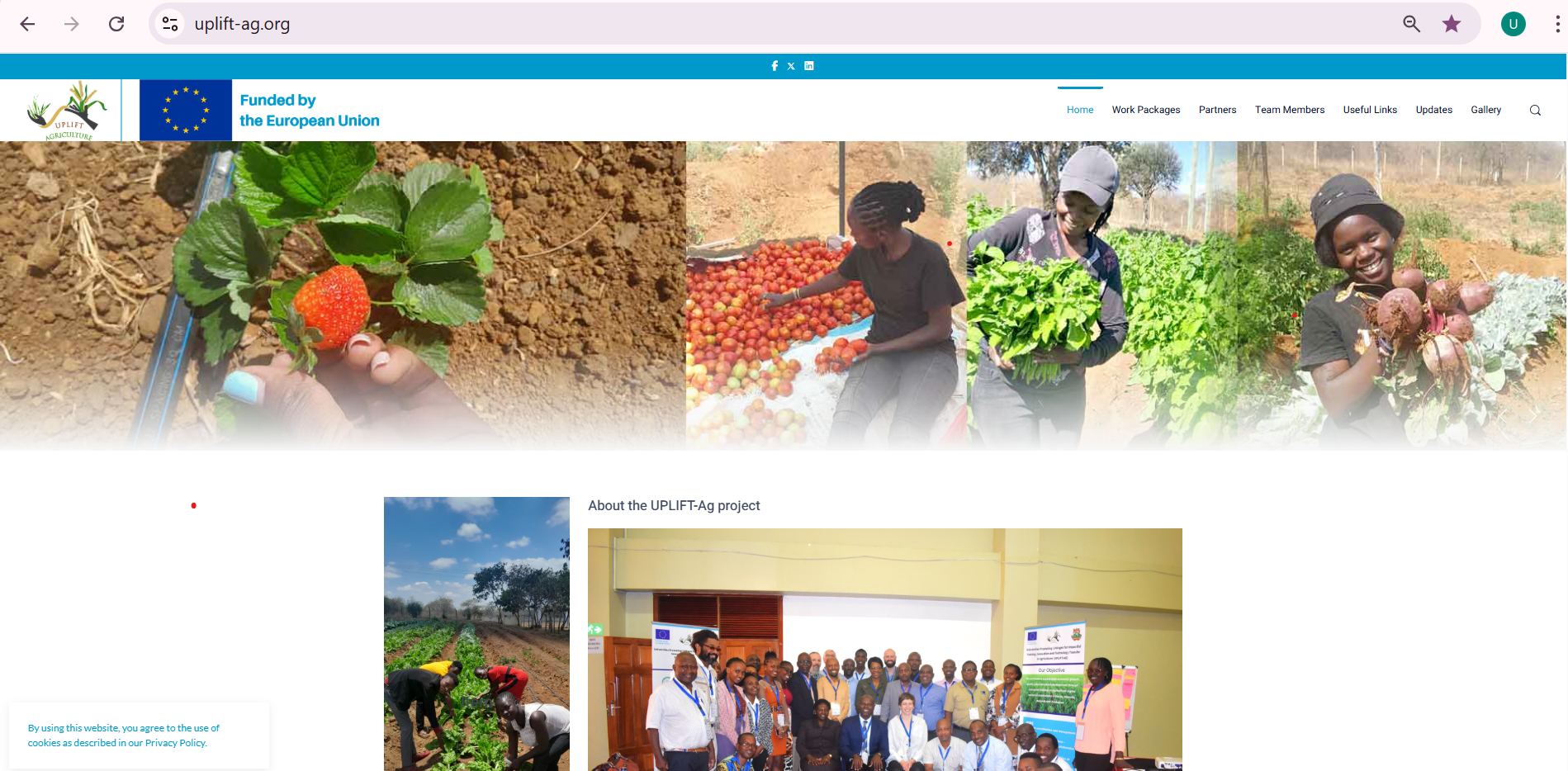 Uplift Ag website homepage